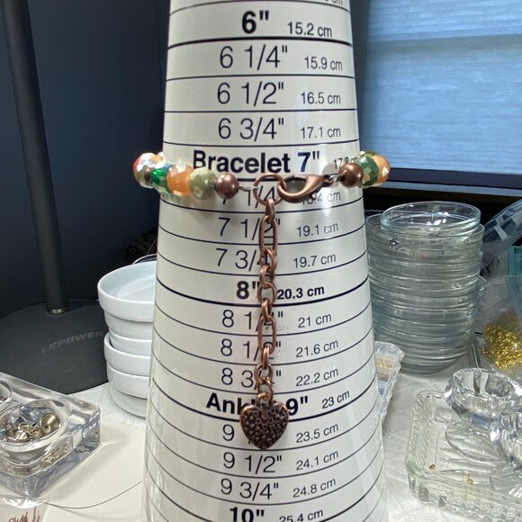 8pc Avante Jewelry COLLECTION Necklace Earrings Bracelets Coppertone Beads Chain - Picture 9 of 15